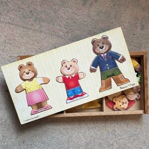 Melissa & Doug Bear Family Dress-Up Set - Yellow, Red, Blue